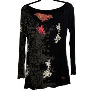 Vintage Desigual Long Sleeve Tee with Lace